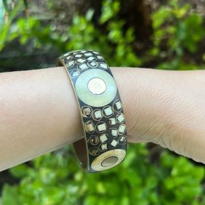 Vintage Boho Brass Bangle Bracelet